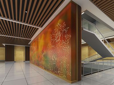 Modern Museum Murals 3d model