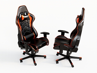 Office Chair E-sports Chair Roller Wheelchair Leisure Chair 3d model