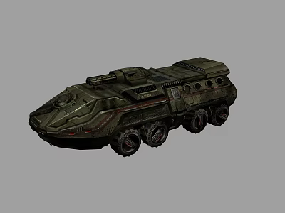 Military Style Multi Wheeled Utility Vehicle With Rugged Design And Off Road Features 3d model