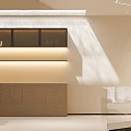 Modern Minimalist Interior Space With Lighting And Storage 3d model
