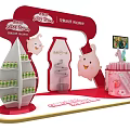 Super Wings Themed Display Stand With Milk Bottle Products And Stationery Items