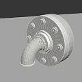 Industrial Silver Metal Pipe Fitting With Flange And Multiple Bolts Design