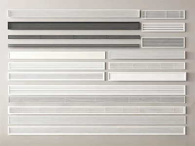 Various Modern Air Conditioner Vents with Different Styles for Home Interior 3d model
