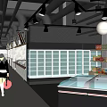 Bright Supermarket Department Store With Customers Shopping And Well Stocked Shelves