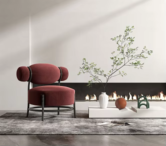 Modern single sofa single chair 3d model