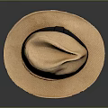 Light Brown Woven Straw Hat with Black Band Classic Summer Fashion Accessory