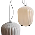 Modern White Pleated Hanging Pendant Lights with Fabric Design for Interior Spaces