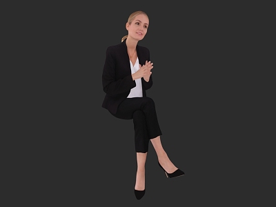 Sitting posture lady talking posture workplace lady model