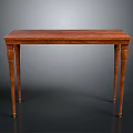 Classic Wooden Dining Chair With Slender Legs In Brown Tone And Simple Background