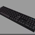 Full Size Black Computer Keyboard With Modern Design And Backlit Key Layout