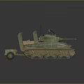 Vintage Heavy Military Tank With Camouflage Paint Turret Cannon And Metal Tracks