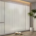 White Blinds For Window In Modern Room With Potted Plant Open Book On Wooden Floor
