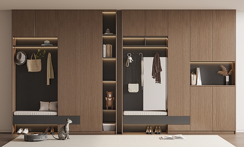 Middle style shoe cabinet 3d model