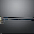 Multiple Blue Arrows With Sharp Metallic Tips On Reflective Surface Modern Weapon Design