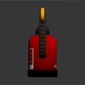 Red Fire Extinguisher with Yellow Handle and Black Components Safety Equipment from FIRE CO Label
