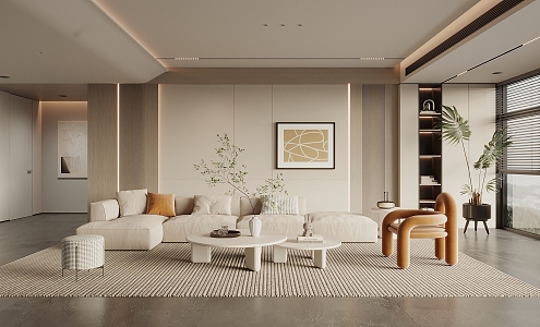 modern living room 3d model