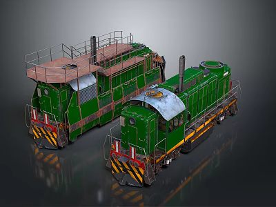 vintage train steam train carriage locomotive head steam carriage train modern vehicle 3d model