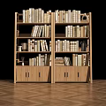 Modern Bookshelf Bookcase 3d model