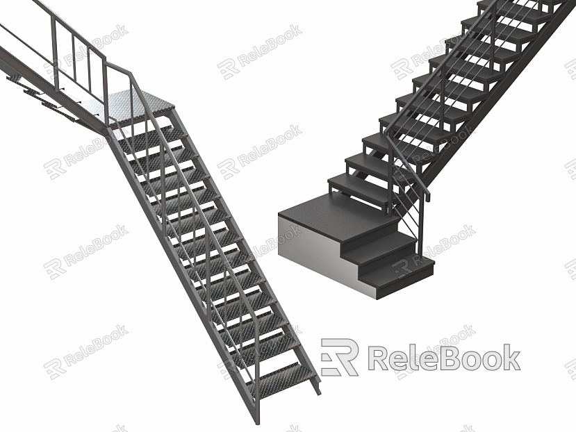 Modern Steel Components Stair Metal model