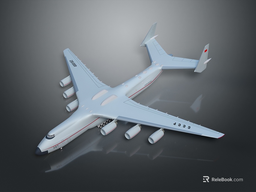 Detailed White Fighter Jet Model With Four Engines Tail Logo And Number 4693 3d model 