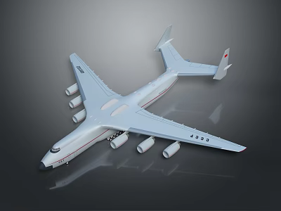 Detailed White Fighter Jet Model With Four Engines Tail Logo And Number 4693 3d model