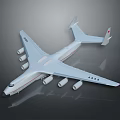 Detailed White Fighter Jet Model With Four Engines Tail Logo And Number 4693