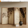New Chinese Style Screen Silent Screen 3d model