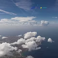 Two White Military Missiles Flying With Smoke Trails Over Cloudy Sky