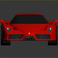 Red Sports Car With Sleek Design And Reflection On Dark Background