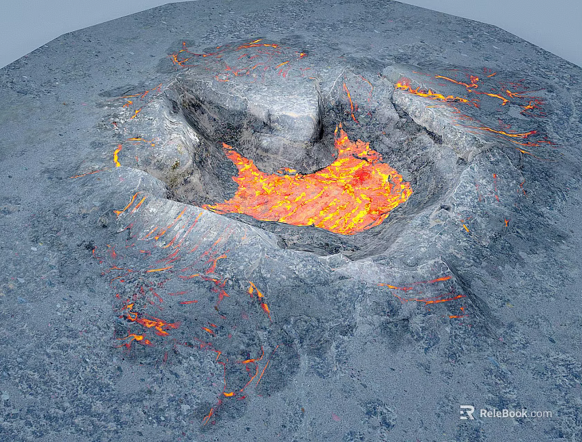 Natural Stone and Wood Elements in Rustic Outdoor Decorative Setting 3d model