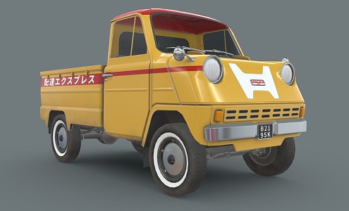 Vintage Delivery Kei Mini Truck 3d model