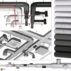 ceiling ventilation duct 3d model