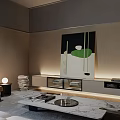Modern Living Room Interior With Large Window Green Outdoor View Light Sofa Brown Accent Chair And Coffee Table