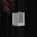 Modern Wall Mounted Lamp With Warm Light And Red Maple Leaves 3d model