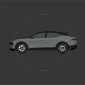Sleek Modern White Car Featuring Black Roof Distinctive Front Design And Black Wheels