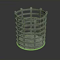 Woven Storage Basket with Interlaced Wooden Strips for Household Daily Organizing And Decor