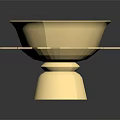 Golden Wine Glasses With Intricate Patterns And Pedestals On Black Background With Reflections