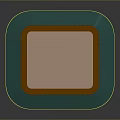 Computer Chip Structure With Green Base White Square Section And Copper Bottom Components 3d model