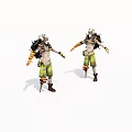 Virtual character cartoon character 3d model