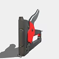 Black And Red Manual Staple Gun Weapon With Ergonomic Handle And Metal Body