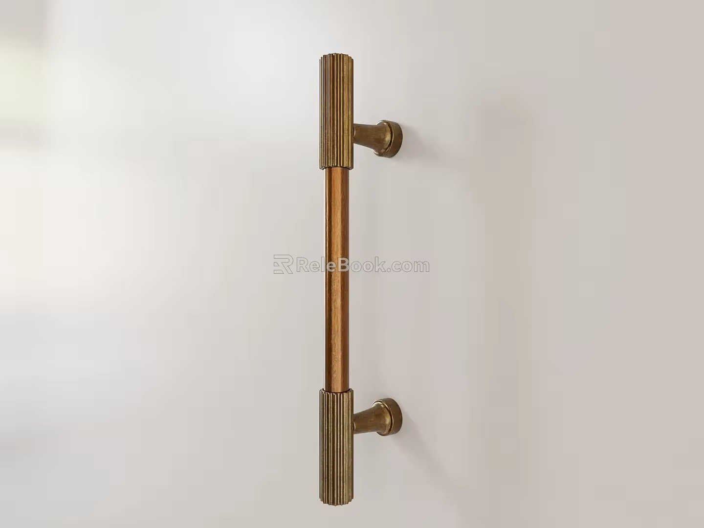 Retro handle all copper handle 3d model