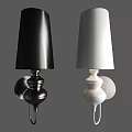 Modern Black And White Wall Lamps With Elegant Lampshades For Home Decor