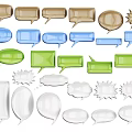Colorful Speech Bubble Wall Decor With Assorted Shapes And Diverse Colors