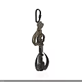 Vintage Metal Hook With Braided Rope For Outdoor Activities And Camping