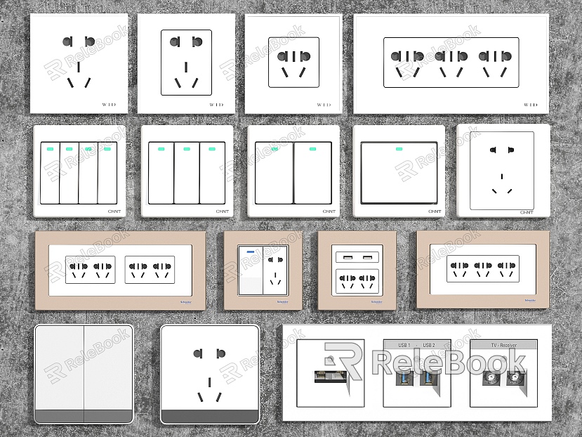 Modern switch socket panel model