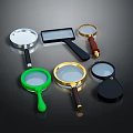 Various Colored Magnifying Glasses With Different Handle Designs For Daily Use