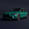 Green Sporty Station Wagon With Sleek Body Lines And Alloy Wheels