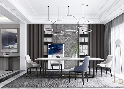 Light Luxury Restaurant 3d model