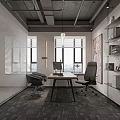Modern Office Interior With Open Workspace Wooden Cubicles Ceiling Lighting And Green Plants