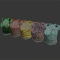 Various Colored Fashion Vests With Straps And Mesh Details In Different Styles